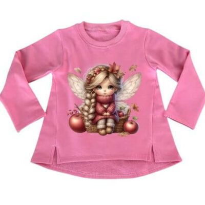 Блуза за момиче с дълъг ръкав Севтекс