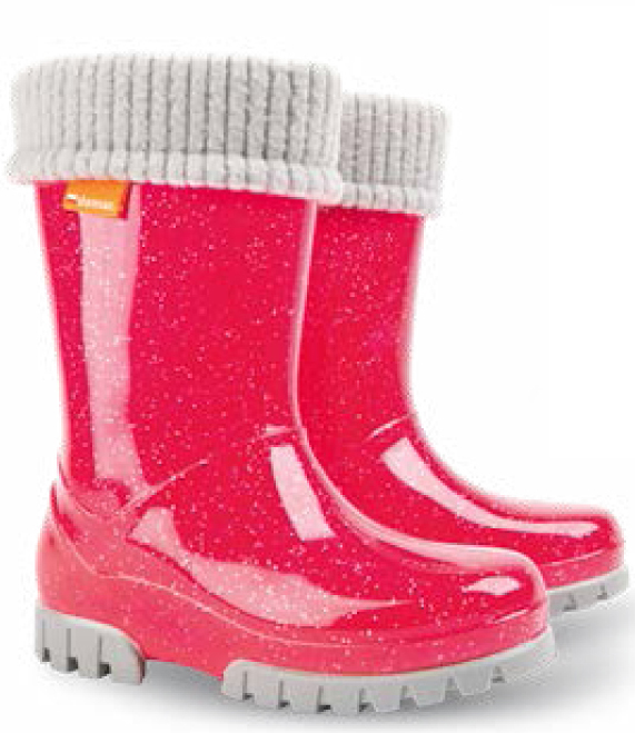 DEMAR Гумени Ботуши 0406-0407-G (Size 20-35) РОЗОВ БРОКАТ