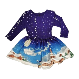 Детска коледна рокля Коледна нощ