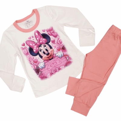 Детска пижама Мини Маус в екрю и праскова Венера