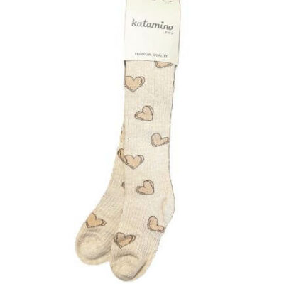 Детски чорапогащник за момиче бежов Katamino