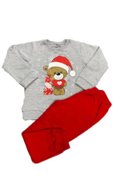 Детски коледен комплект от 2 части с Мече Севтекс
