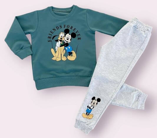 Детски комплект с Мики Маус и Плутон Севтекс
