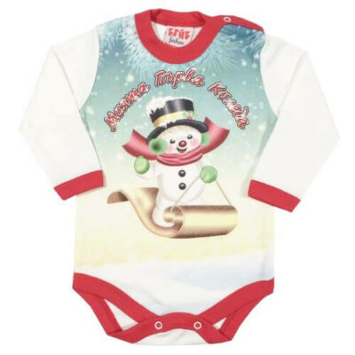 Коледно боди Моята Първа Коледа Бейб