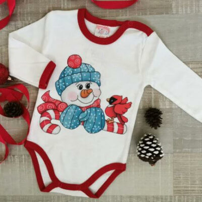 Коледно боди със снежен човек Мариела