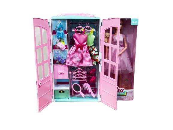 Комплект гардероб с кукла Барби и аксесоари