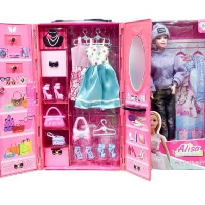 Комплект кукла Барби с гардероб, дрехи и аксесоари
