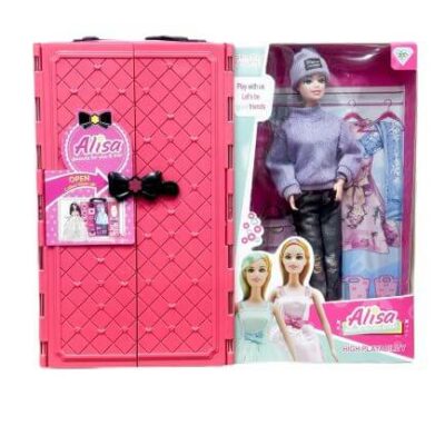 Комплект кукла Барби с гардероб, дрехи и аксесоари