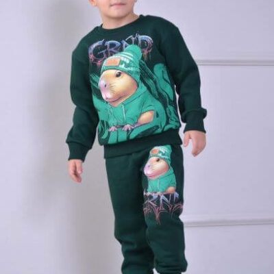 Спортен комплект от 2 части Зелена Капибара