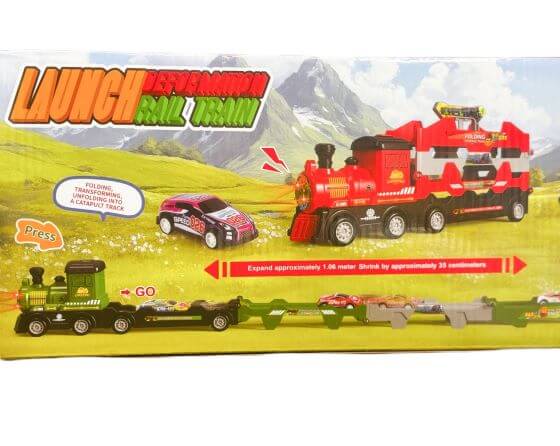 Влакче с батерии и светлина червено