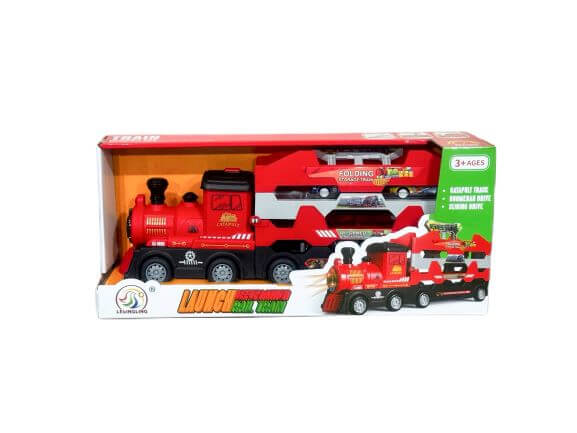 Влакче с батерии и светлина червено