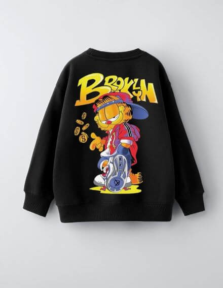 Черен суитшърт Гарфилд