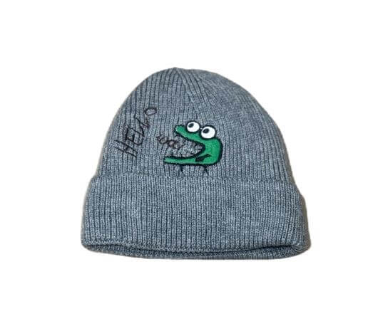 Детска плетена шапка Hello Dino