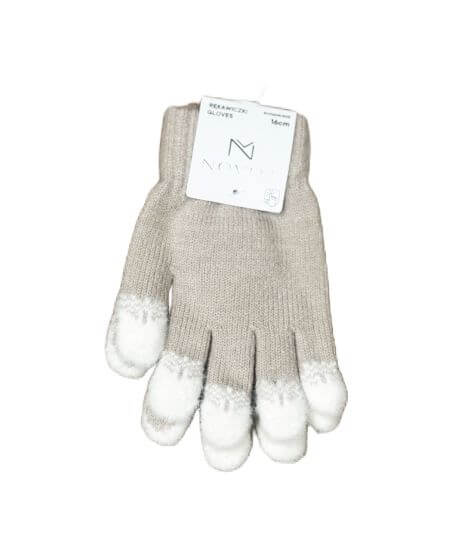 Плетени бежови ръкавици