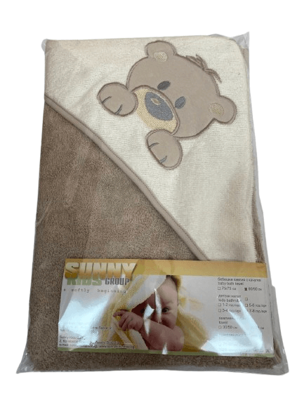 Бебешка хавлия с качулка Sunny Kids