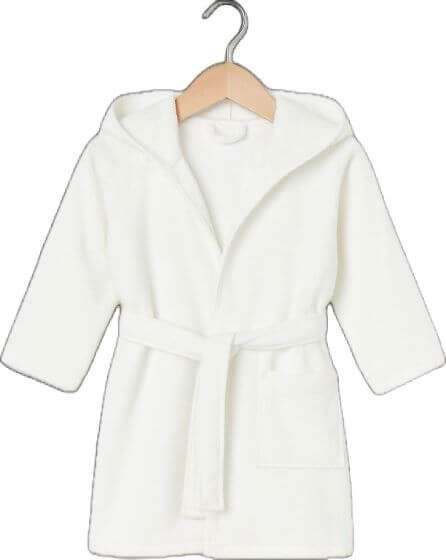 Бял детски халат за баня SUNNY KIDS
