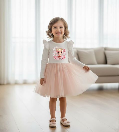 Детска рокля с тюл