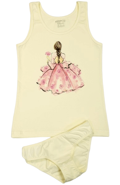 Детски комплект бельо в жълто Венера