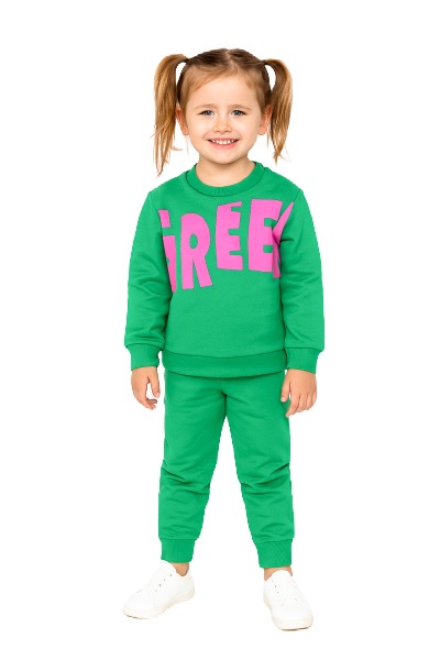 Детски комплект с дълъг ръкав Green Rach