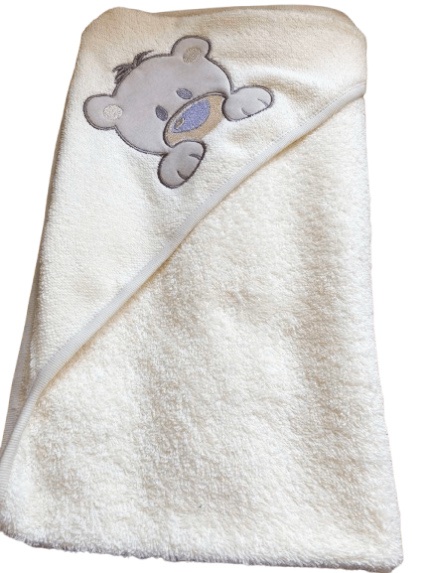 Бебешка хавлия с качулка мече Sunny Kids