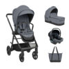 Комбинирана количка 3в1 с кош за новородено Mia Grey 2026in stock