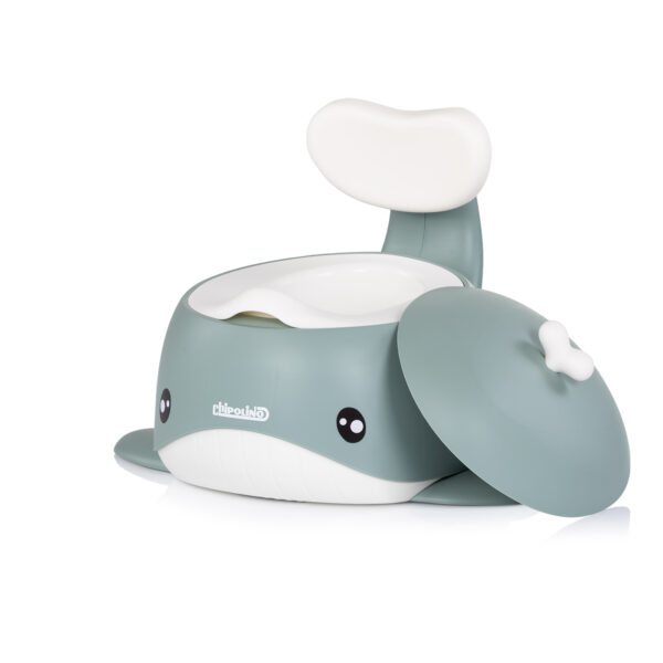 Гърне с капак и облегалка Китче зелено