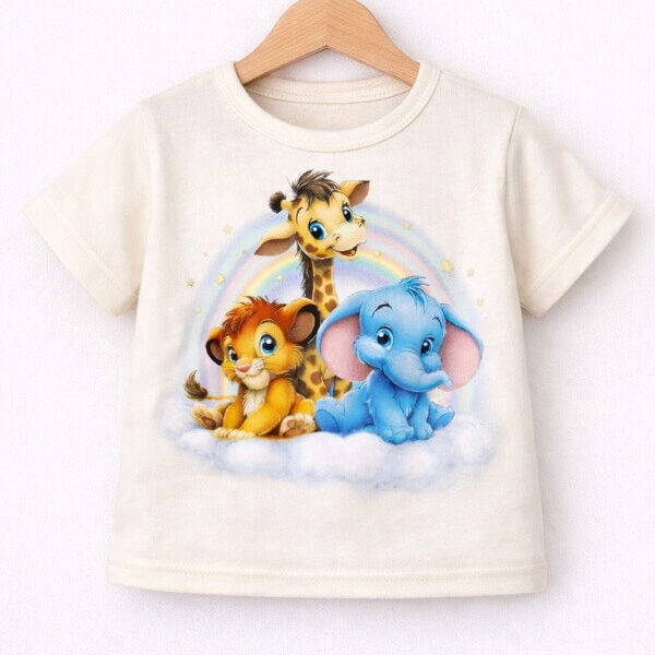 тениска бебе слонче и жирафче